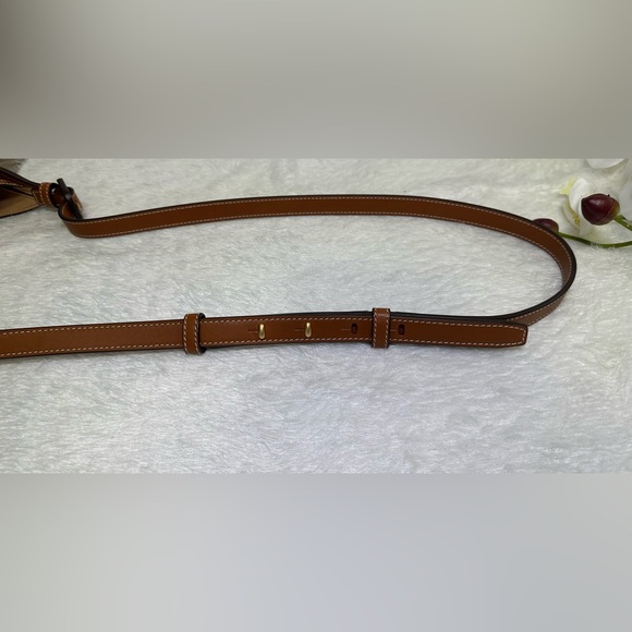 Tory Burch Brown and Tan Shoulder Bag with Gold Emblem🤎 - Picture 6 of 15